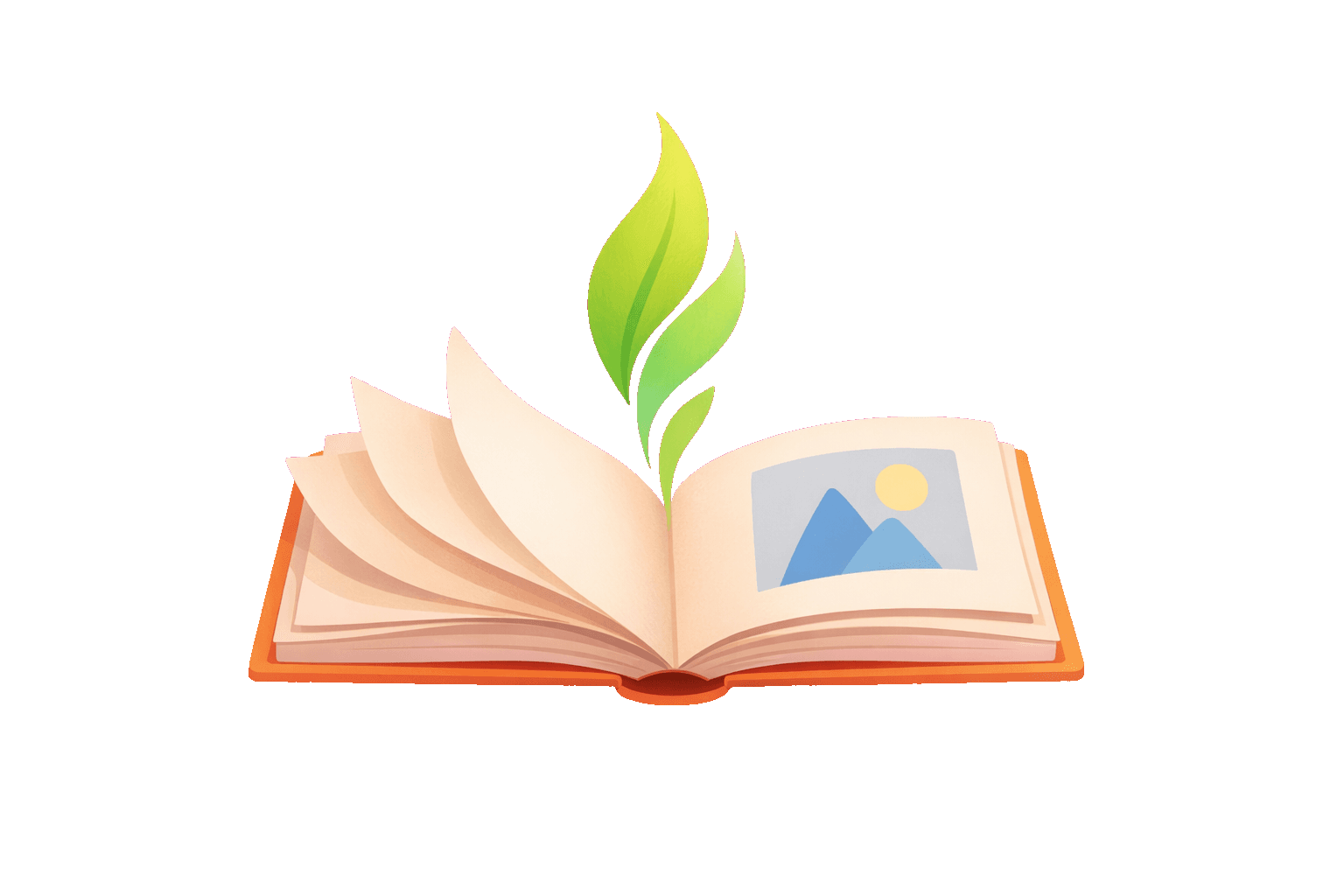 Illustration showing storybook creation